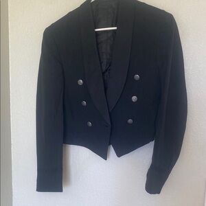 Chic Black Double-Breasted Women's Blazer